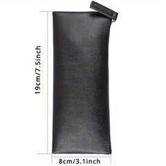 2pcs PU Leather Pencil Case Small Zipper Pouch for Pens Markers Makeups