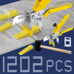 Tile Leveling System - 1202pcs with Plier, Mallet, Spacers, Clips and Wedges