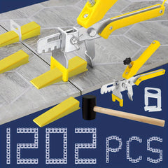 Tile Leveling System - 1202pcs with Plier, Mallet, Spacers, Clips and Wedges
