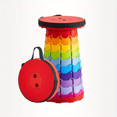 Portable Folding Leisure Stool Plastic Retractable Stool for Outdoor Activities