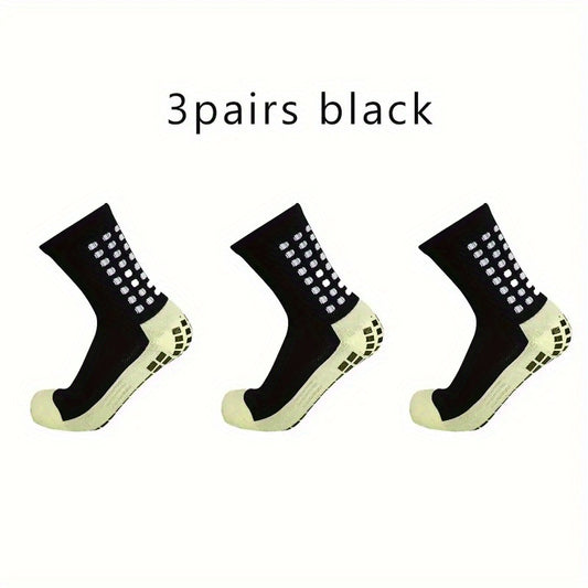 Men's Anti Slip Football Socks Thickened Sports Basketball Running Crew Socks