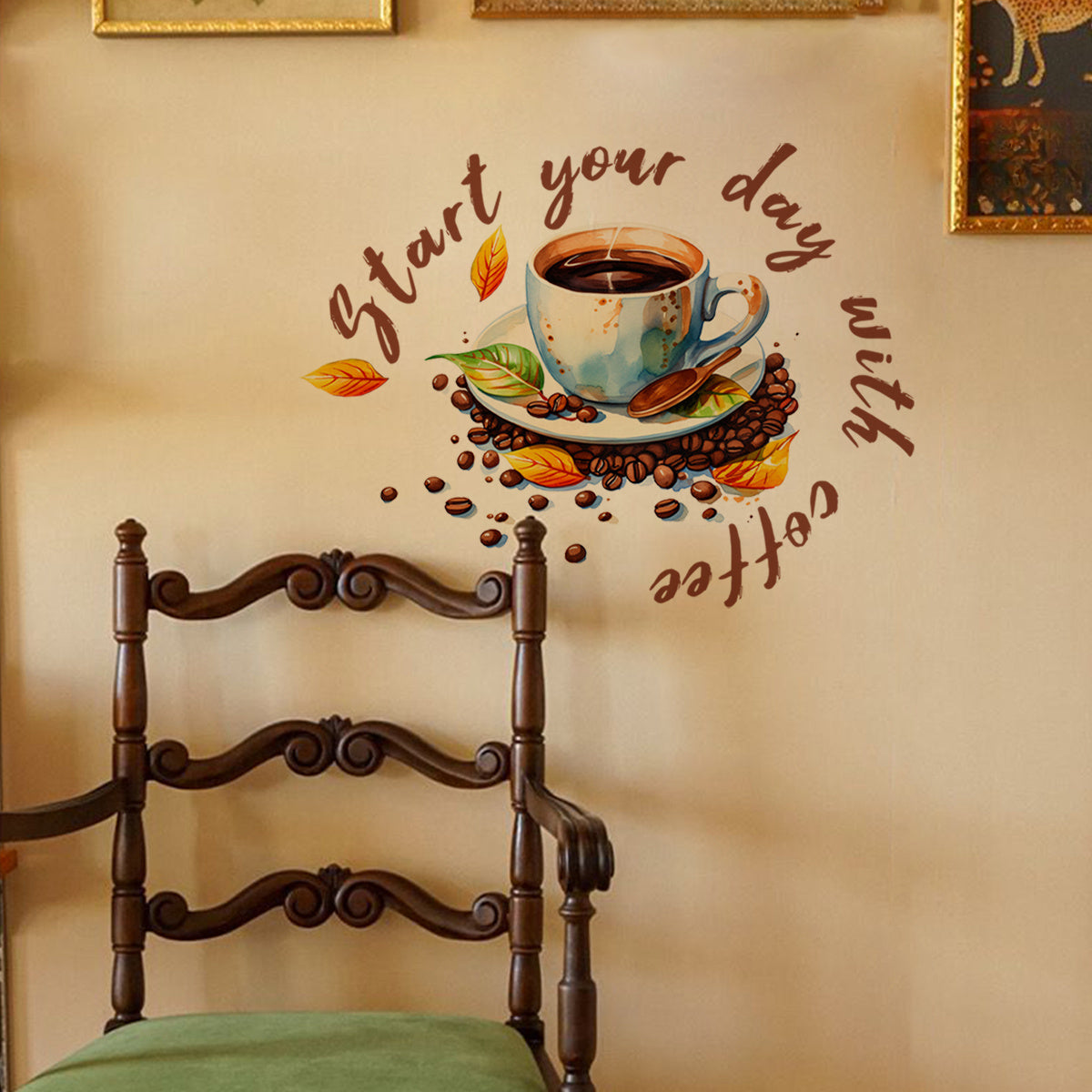 PVC Coffee Cup Kitchen Wall Sticker - Decorative Decal