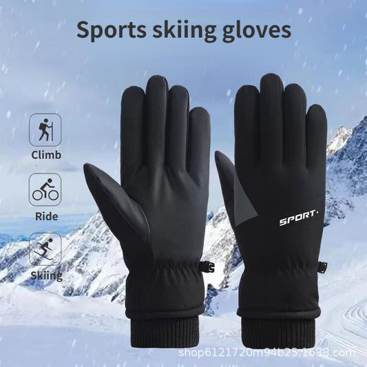 Winter Skiing Gloves Thickened Warm Outdoor Riding Mountaineering Skiing Gloves