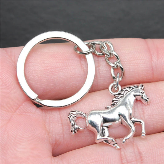 Vintage Horse Pendant Keyring Bag Purse Keychain for Women Girls