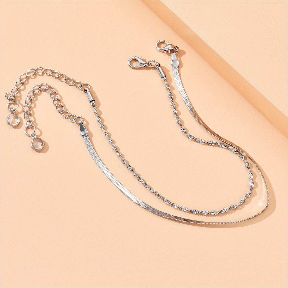 Temperament Chain Anklet Set Dainty Layered Adjustable Foot Chain