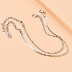 Temperament Chain Anklet Set Dainty Layered Adjustable Foot Chain