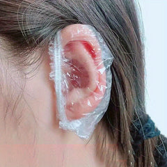 100pcs Waterproof Ear Covers for Shower Hair Dying Salon