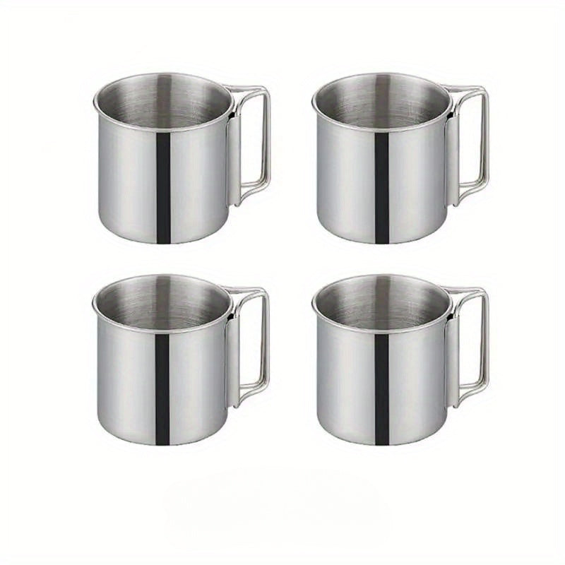 Stainless Steel Folding Handle Water Cup for Outdoor Camping