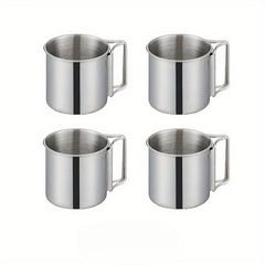Stainless Steel Folding Handle Water Cup for Outdoor Camping