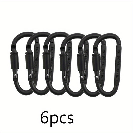 6pcs Metal Hanging Buckle Spring Hook Clip for Camping Hiking Travel