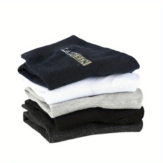 5 Pairs Men's Deodorant & Sweat Absorbing Socks for Sports & Casual Wear