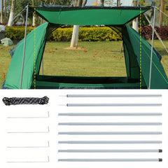 13pcs Tent Poles Tarp Shelter Support Rod Iron Telescoping Poles