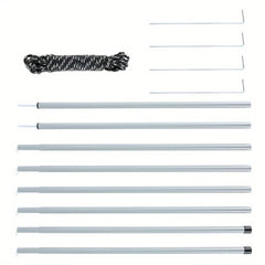 13pcs Tent Poles Tarp Shelter Support Rod Iron Telescoping Poles