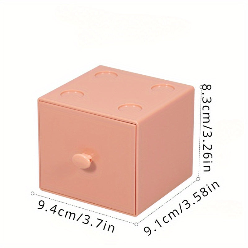Square Storage Box Building Block Storage Case Stackable Desktop Storage