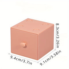 Square Storage Box Building Block Storage Case Stackable Desktop Storage