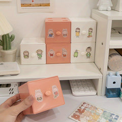 Square Storage Box Building Block Storage Case Stackable Desktop Storage