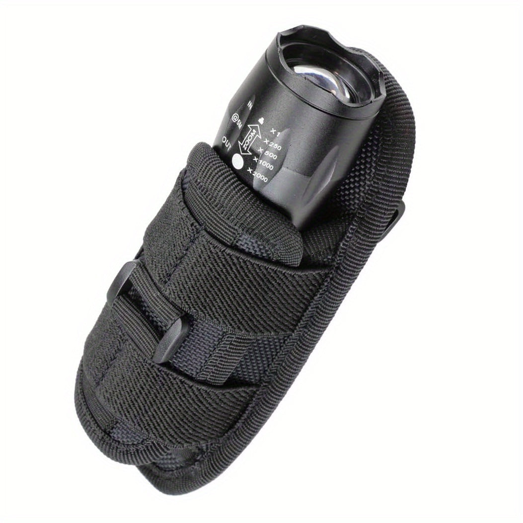 Flashlight Pouch Holster with Belt Clip, 360 Degree Snap Reel Clip