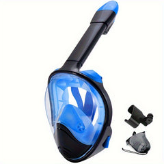 Full Face Snorkel Mask with Camera Mount - 180 Degree View