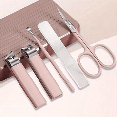 Portable Nail Clippers Fingernail & Toenail Cutter Manicure Tool 5pcs Set