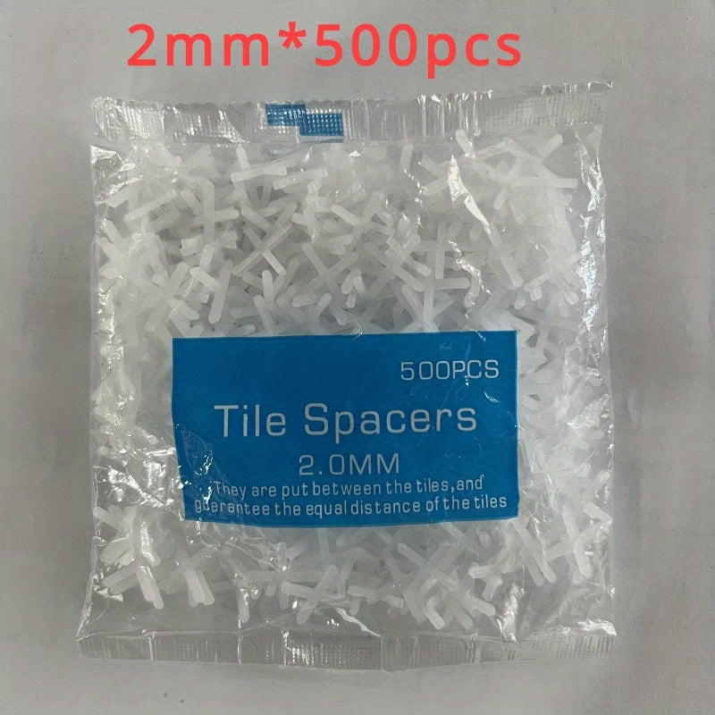 500pcs Mixed Sizes Tile Spacers Cross Spacer for Wall Floor Ceramic Tiles