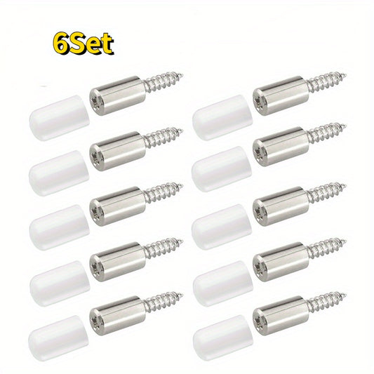 Self Tapping Screw with Rubber Sleeve for Wardrobe Cabinet Glass Support