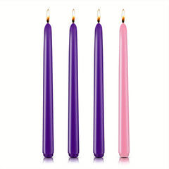 4pcs Tapered Candles Set, Fragrance 25 Dinner Candles, 8 Hours Burn