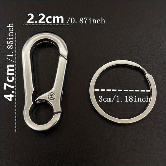 1pc Stainless Steel Keychain Key Ring Bag Car Key Pendant Accessory