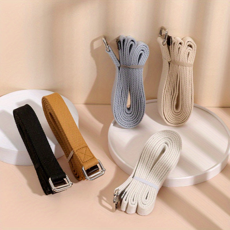 Adjustable Yoga Stretch Band w/ D Ring for Exercise Resistance