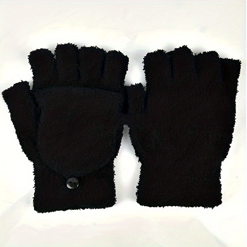 Half Finger Flip Gloves For Warmth And Flexibility Fingerless Winter Hand Wrist