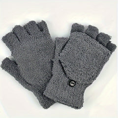 Half Finger Flip Gloves For Warmth And Flexibility Fingerless Winter Hand Wrist