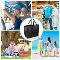 Large Mesh Beach Tote Bag for Outdoor Vacation