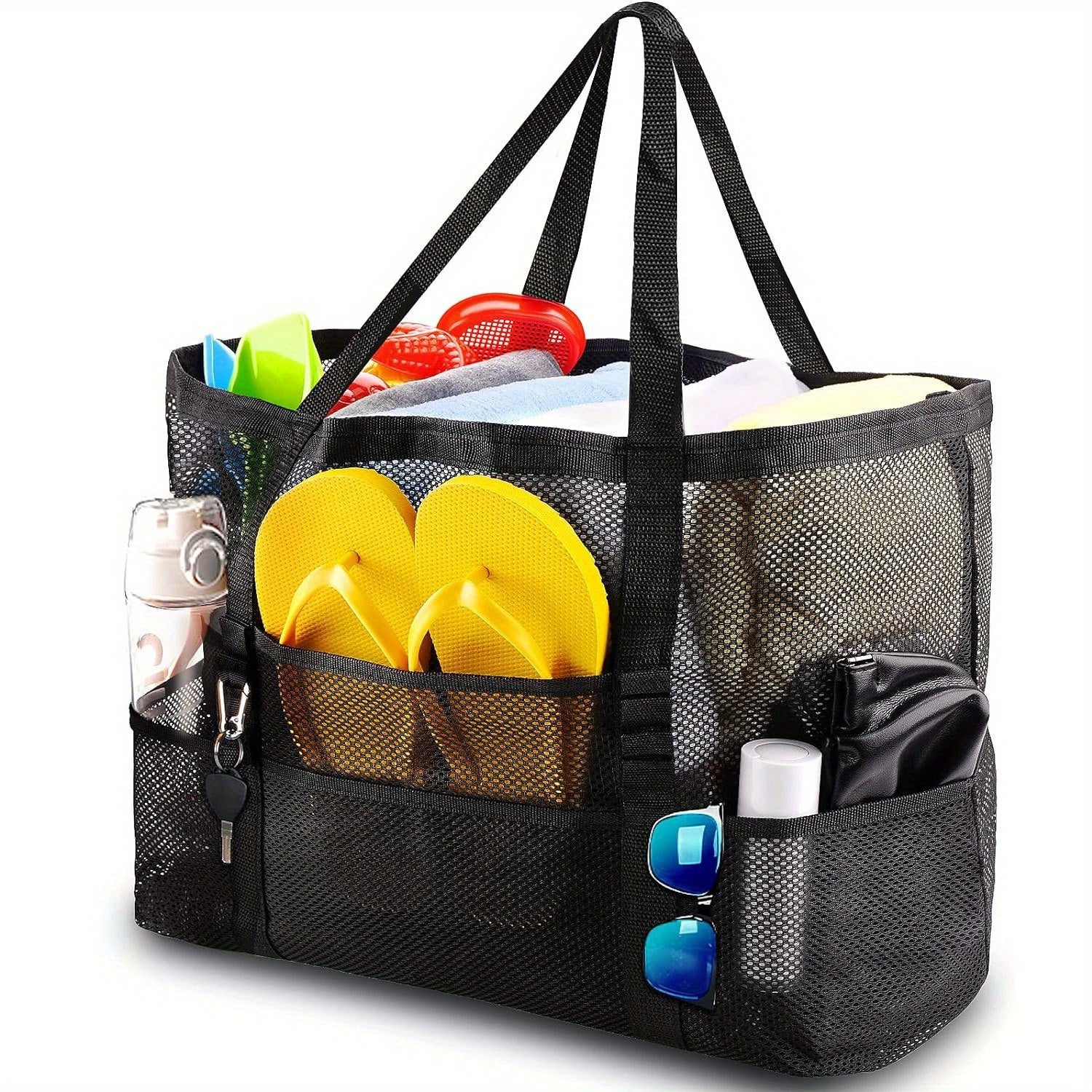 Large Mesh Beach Tote Bag for Outdoor Vacation