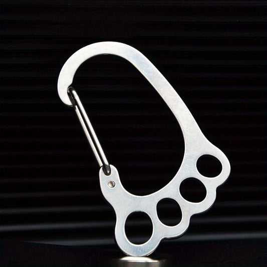 Stainless Steel Footprint Key Ring Quick Hanging Keychain Buckle