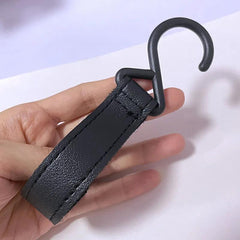 1pc Portable Outdoor S-Shaped PU Leather Storage Keychain