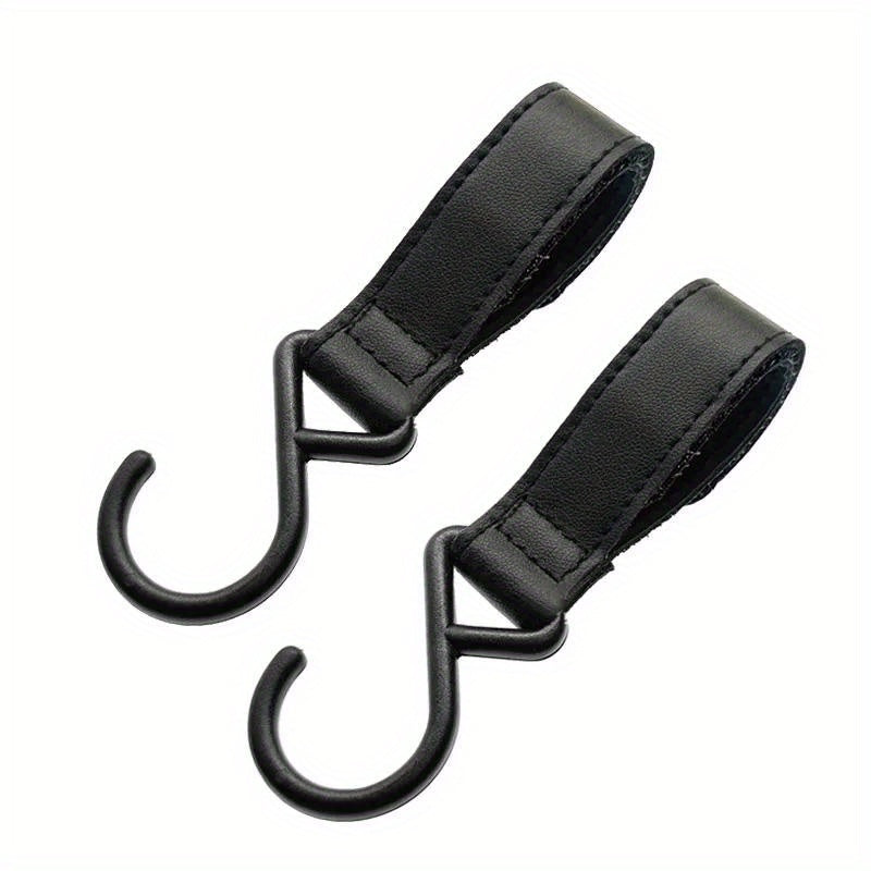 1pc Portable Outdoor S-Shaped PU Leather Storage Keychain