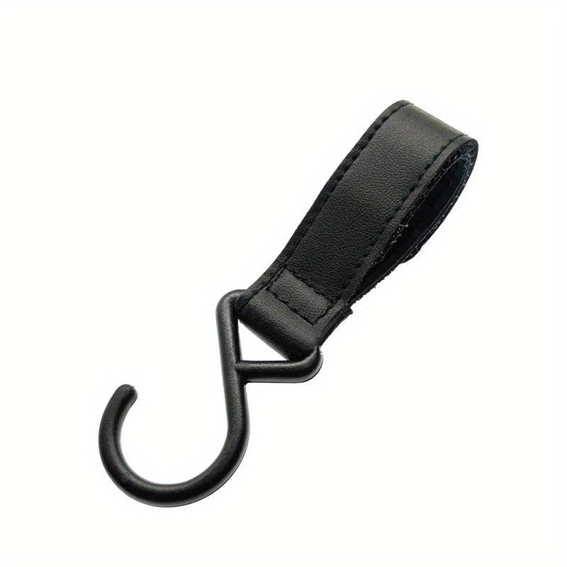 1pc Portable Outdoor S-Shaped PU Leather Storage Keychain