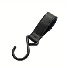 1pc Portable Outdoor S-Shaped PU Leather Storage Keychain