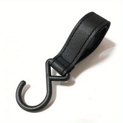1pc Portable Outdoor S-Shaped PU Leather Storage Keychain