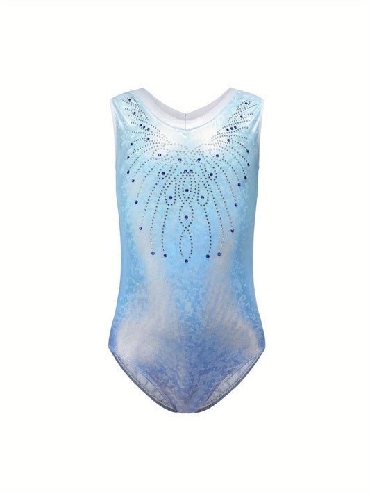 Girls Sleeveless Ballet Leotard Dance Suit Romper Breathable Stretchy