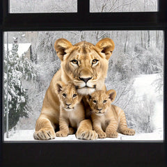 3D Animal Window Decal Static Cling Sticker for Home Office Decor