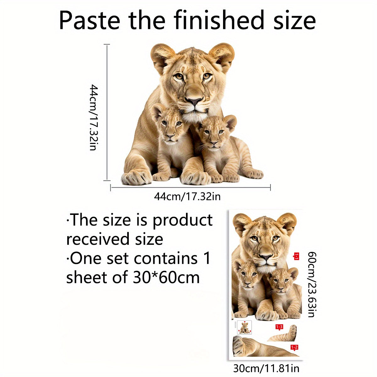 3D Animal Window Decal Static Cling Sticker for Home Office Decor