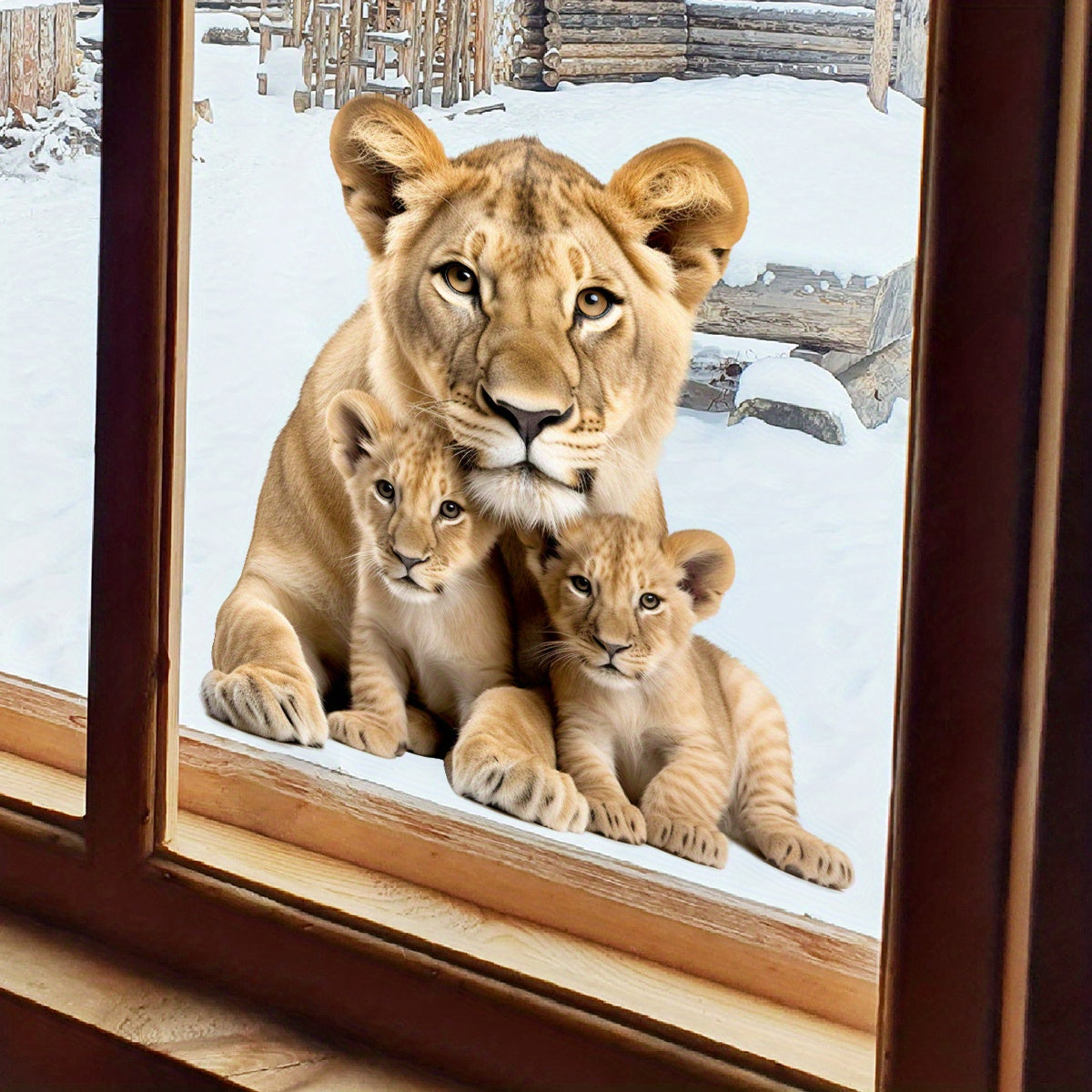 3D Animal Window Decal Static Cling Sticker for Home Office Decor