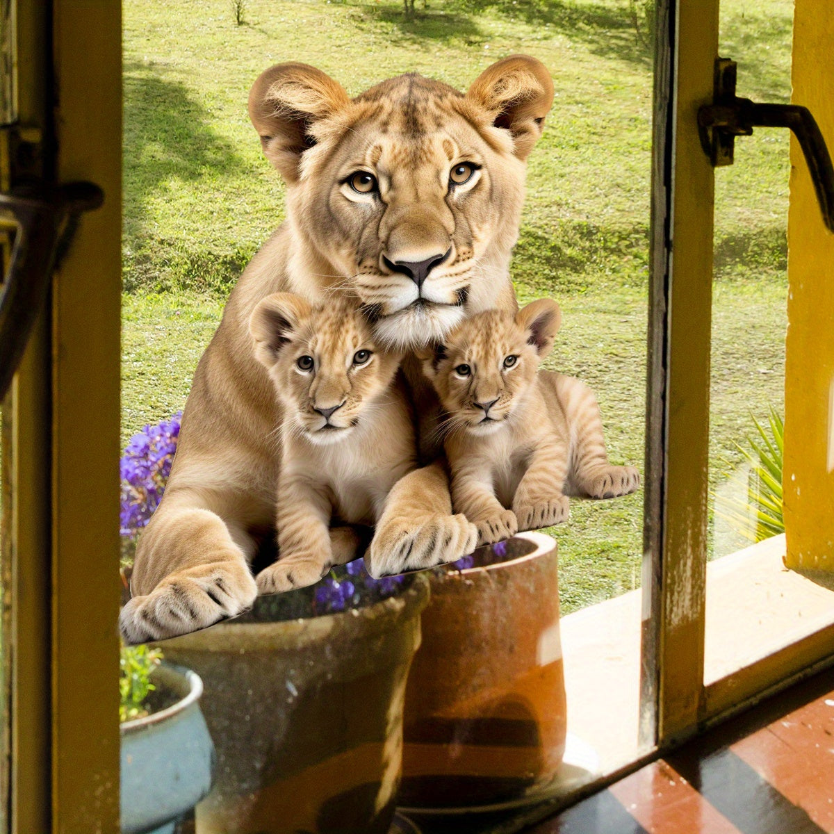3D Animal Window Decal Static Cling Sticker for Home Office Decor