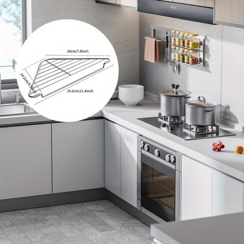 Wall-Mounted Kitchen Storage Rack: Organize Dishcloths, Seasonings, and Sponges