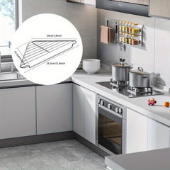 Wall-Mounted Kitchen Storage Rack: Organize Dishcloths, Seasonings, and Sponges