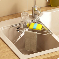 Wall-Mounted Kitchen Storage Rack: Organize Dishcloths, Seasonings, and Sponges