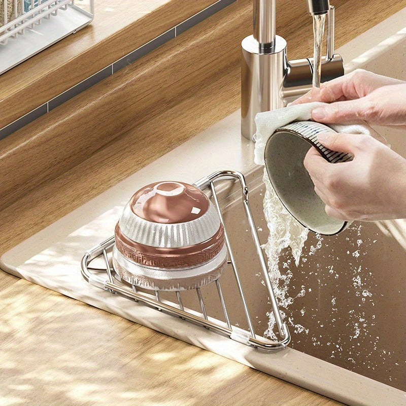 Wall-Mounted Kitchen Storage Rack: Organize Dishcloths, Seasonings, and Sponges