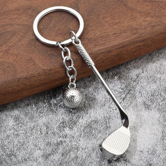 Creative Golf Ball Keychain Keyring Metal Bag Pendant Ornament Gift Men Women