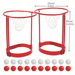 Adjustable Head Hoop Basketball Game with 20 Balls