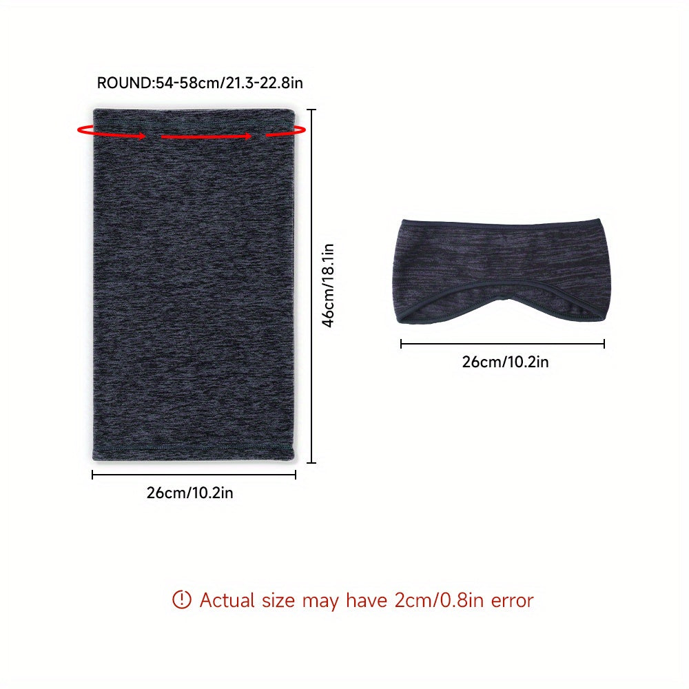 2pcs Fleece Ear Warmers Neck Warmer Set Winter Ear Warmers Neck Gaiter